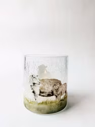Lysglass krakelert Sau