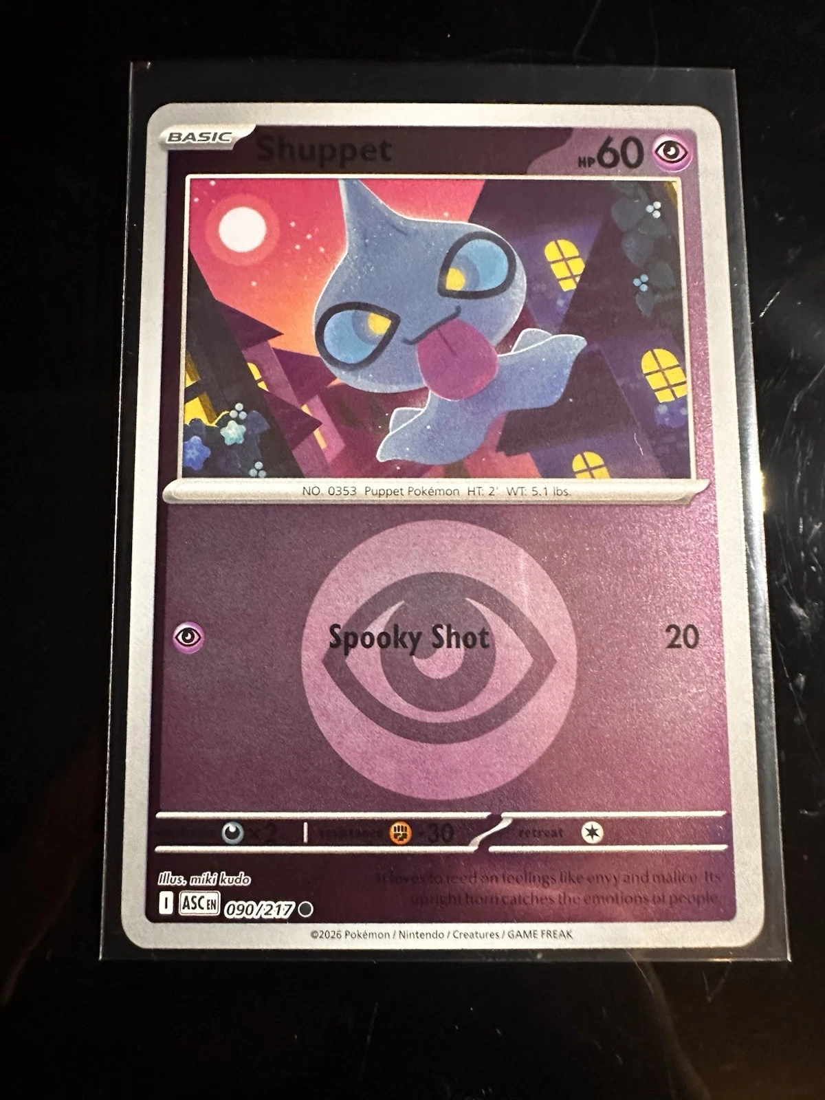 Shuppet (Energy Symbol Pattern)  090/217 NM Ascended Heroes Reverse Holo
