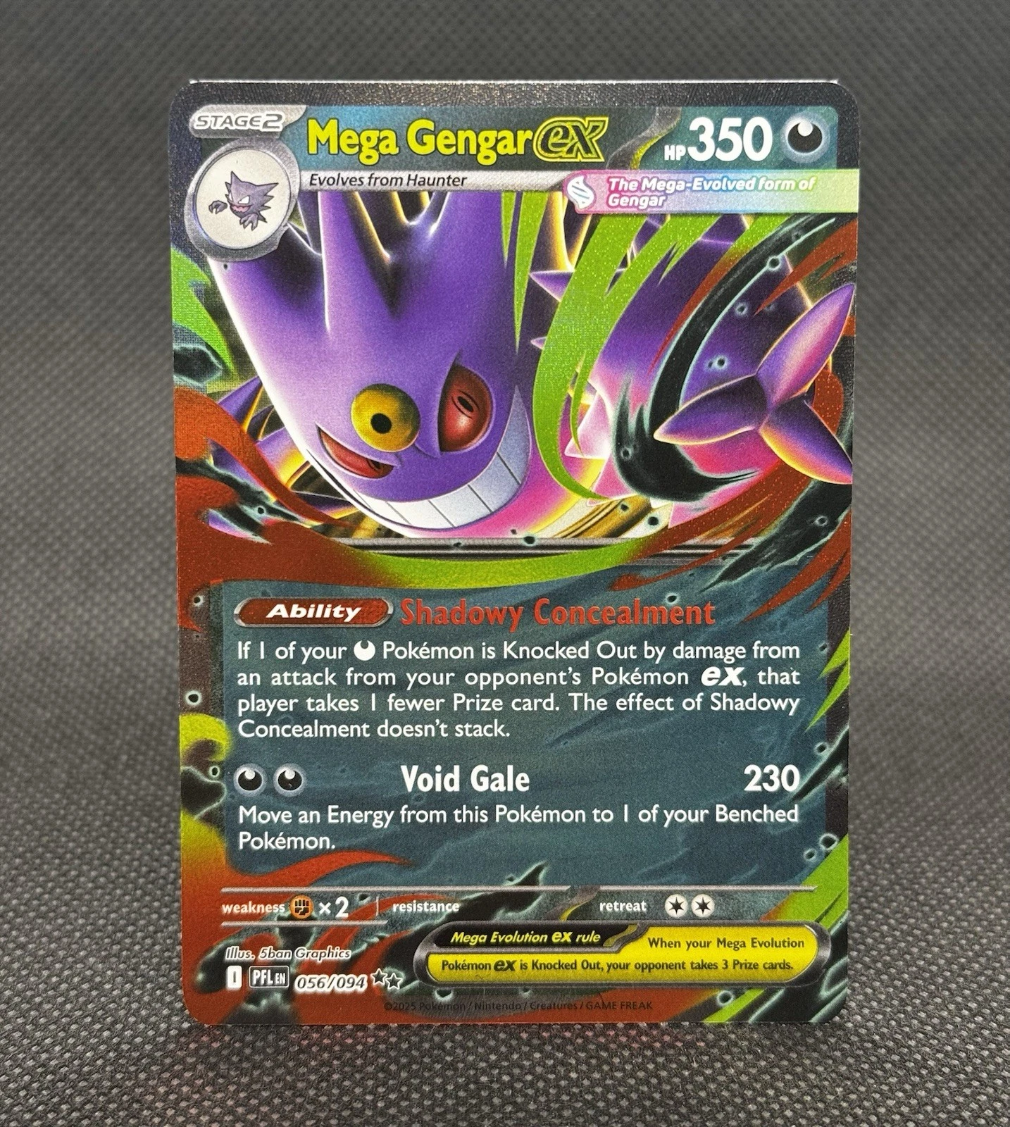 Mega Gengar ex Double Rare ME02: Phantasmal Flames 056/094 NM