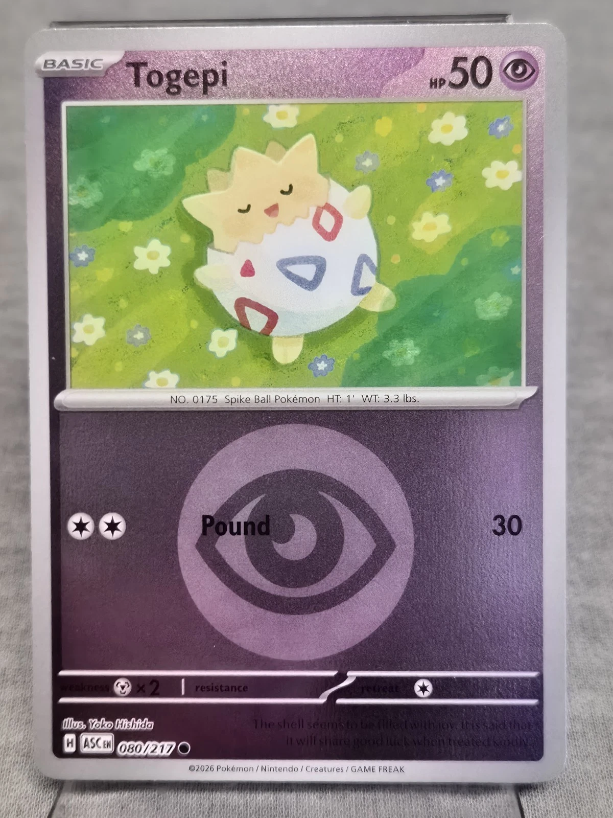 Togepi (Energy Symbol Pattern) 080/217 NM Reverse Holo ASC ME: Ascended Heroes