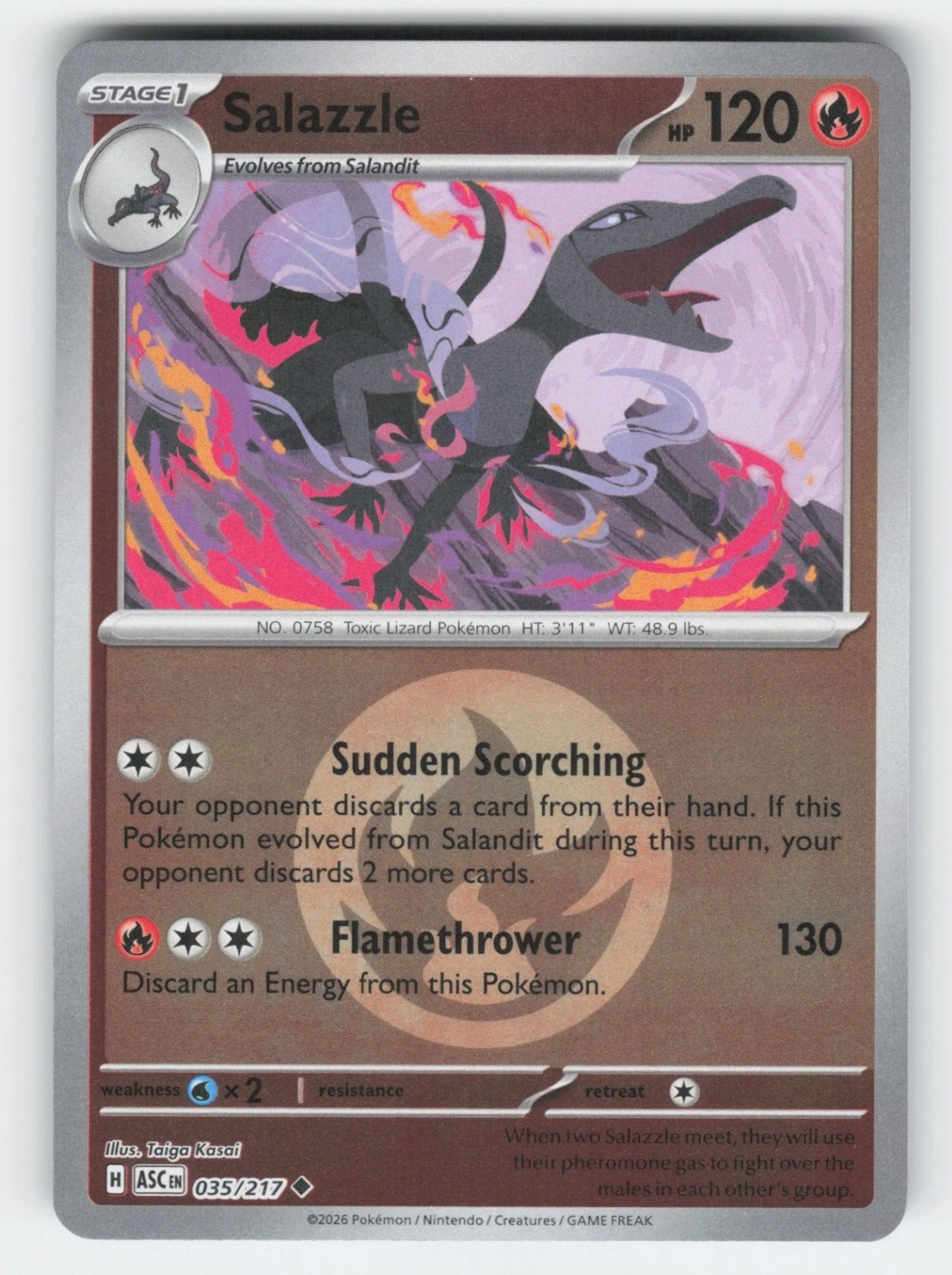 Salazzle - (Energy Symbol Pattern) 035/217 NM Reverse Holo ASC ME: Ascended Hero