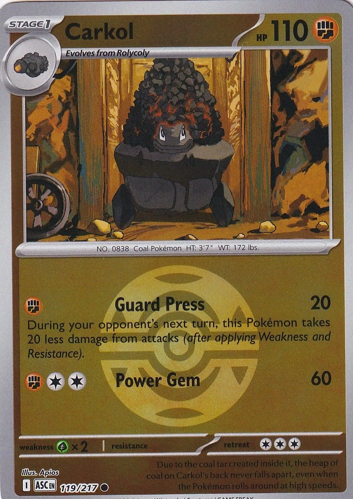 Carkol (Dusk Ball) 119/217 - ME: Ascended Heroes - Pokemon Card - Common