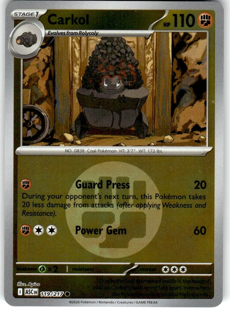 Carkol (Energy Symbol Pattern) Common ME: Ascended Heroes 119/217