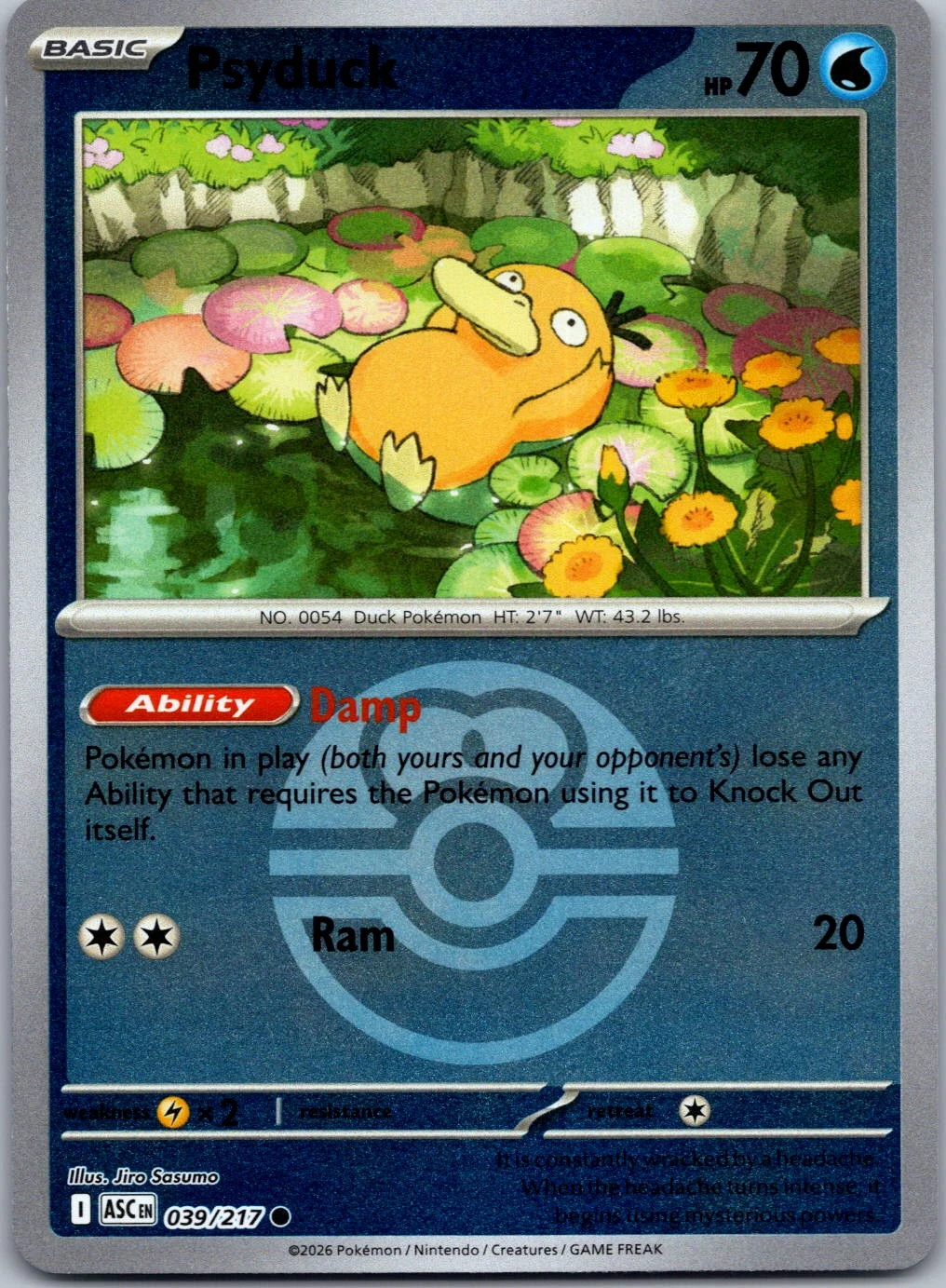 Psyduck #039/217 (Love Ball Pattern) Holo ME: Ascended Heroes