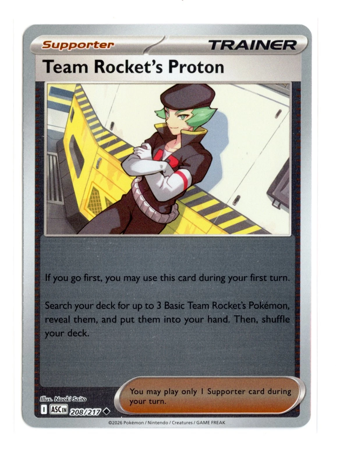 Team Rockets Proton 208/217 Uncommon Reverse Holo ME: Ascended Heroes Pokemon NM