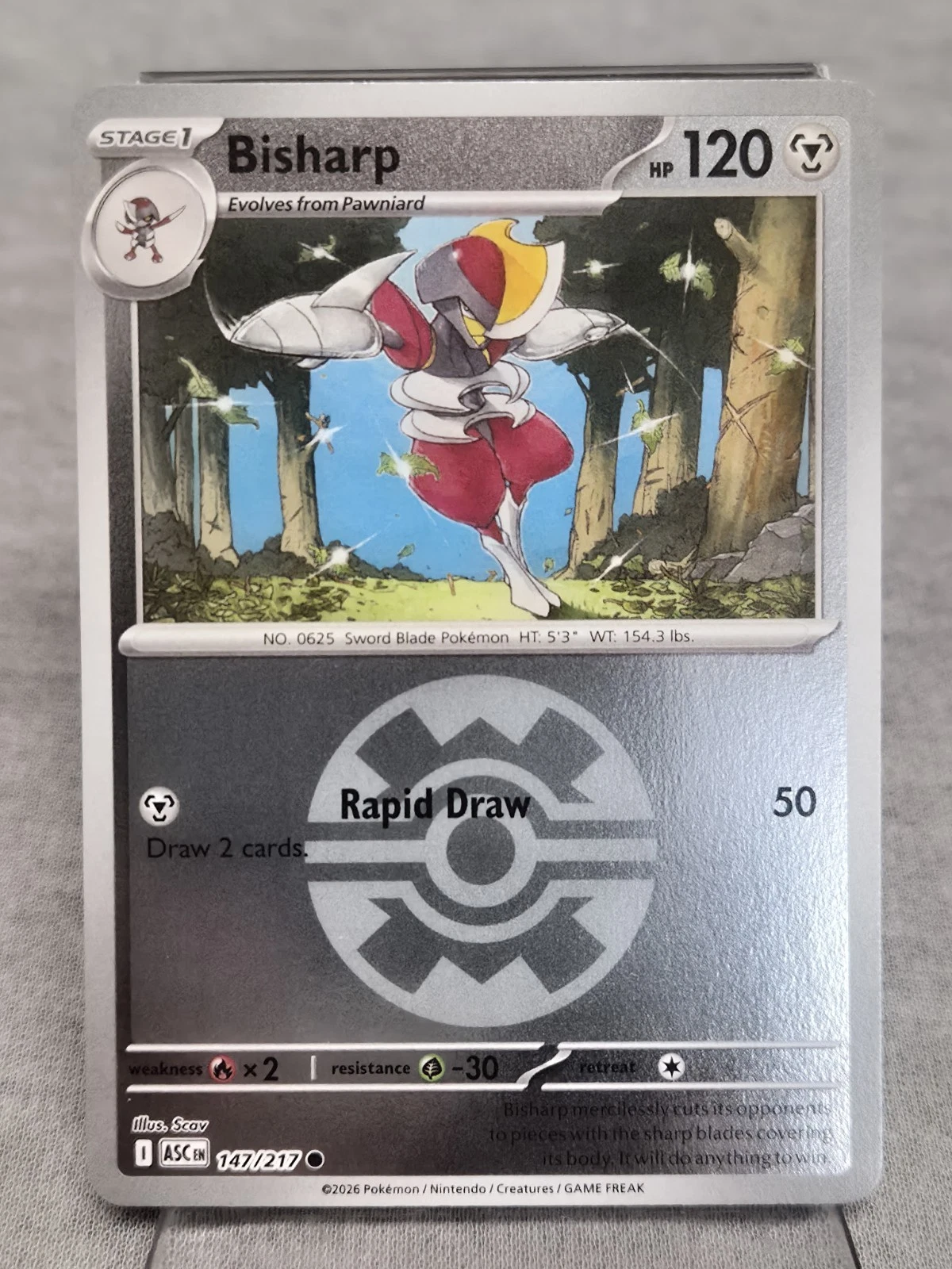 Bisharp (Quick Ball) 147/217 NM Reverse Holo ASC ME: Ascended Heroes