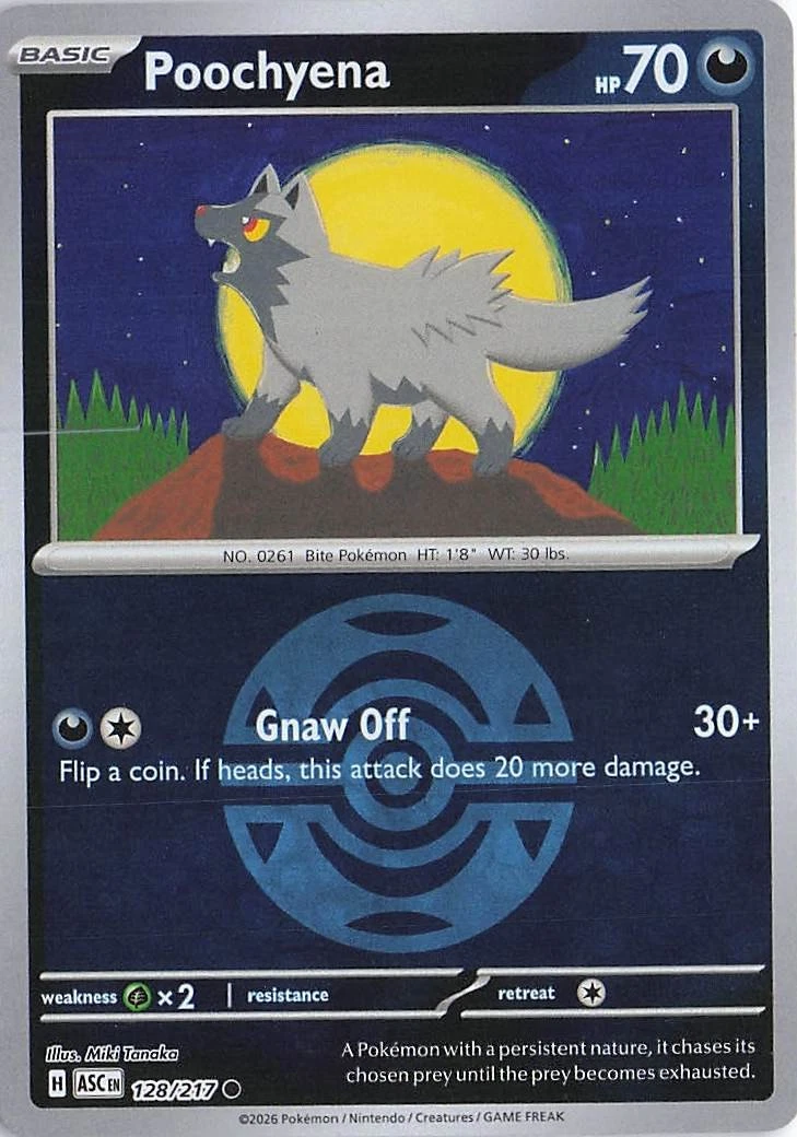 Poochyena (Dusk Ball) 128/217 - Reverse Holo - Ascended Heroes - NM