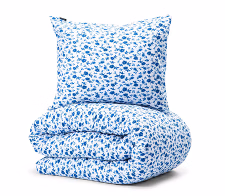 Bäddset Fagerhult Blå Bäckebölja 150x210 Kosta Linnewäfveri