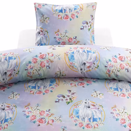 Spirit Rosa Unicorn Bäddset  Enkeltäcke 150x210