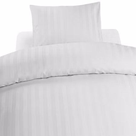 Satin Vit bäddset från 150x210 Enkeltäcke