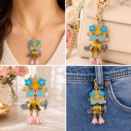 Steampunk Minibot - Flower Power Polly