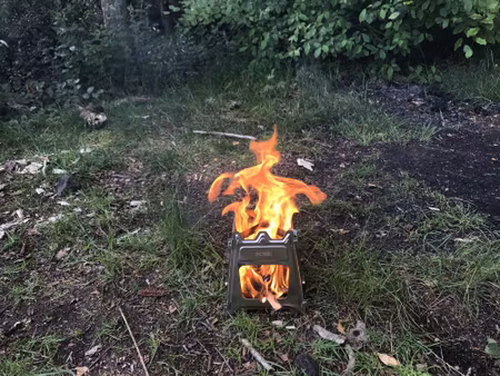 BRIV Outdoor Stove rostfri – hopfällbart friluftskök med väska