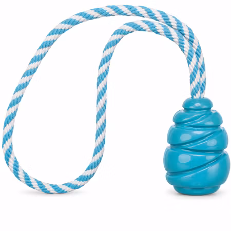 Super Strong jumper med rep 36,5cm – tålig hundleksak för kast och draglek