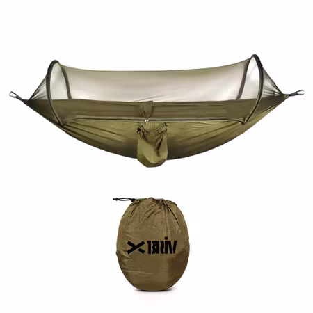 Hängmatta Parachute Style med myggnät 260 x 140 cm – mörkgrön