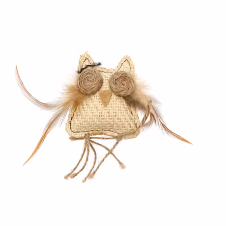 Kattleksak Natural Uggla Jute Brun