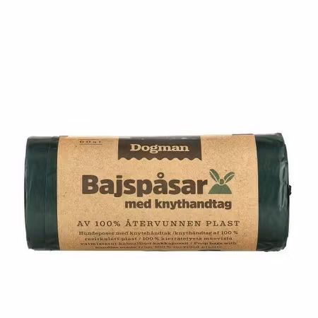 Bajspåsar 100% återv plast 60p Grön