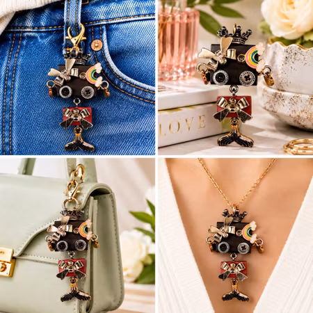 Steampunk Minibot - Rainbow Ruby