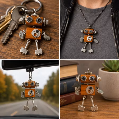 Steampunk Minibot - Trä-Trixie
