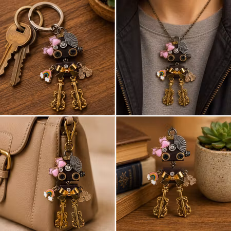 Steampunk Minibot - Bowtie Banjo