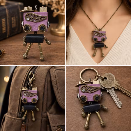 Steampunk Minibot - Fröken Fjädervinge