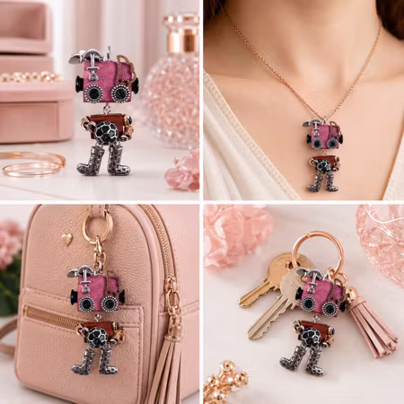 Steampunk Minibot - Rosa Raketen