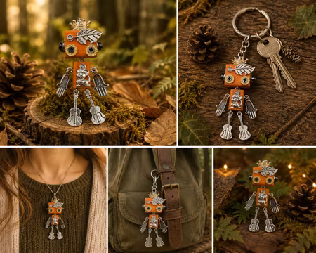 Steampunk Minibot - Silvermouse
