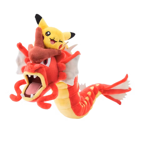 Pokémon Center Hiroshima: Red Gyarados & Pikachu Plush