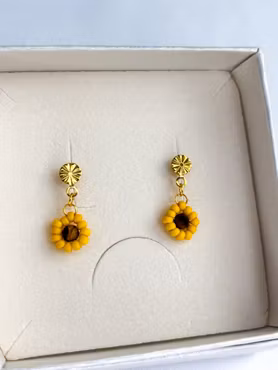 Sunflower earrings