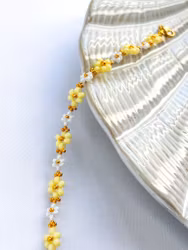 Dahlia bracelet - butter yellow