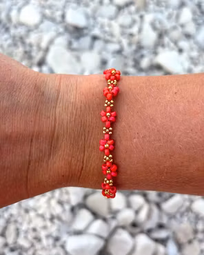 Floral bracelet - Sorbet