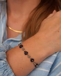 Floral bracelet - blue nuaences