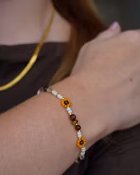 Autumn sunflower bracelet