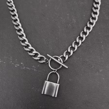 Chunky Lock Necklace