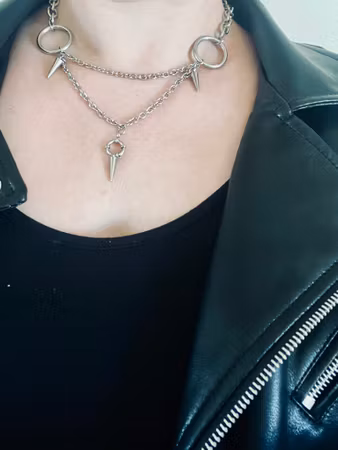 Spike Rack – Halsband med Spikes & Dubbla Kedjor | Rostfritt Stål 449 kr