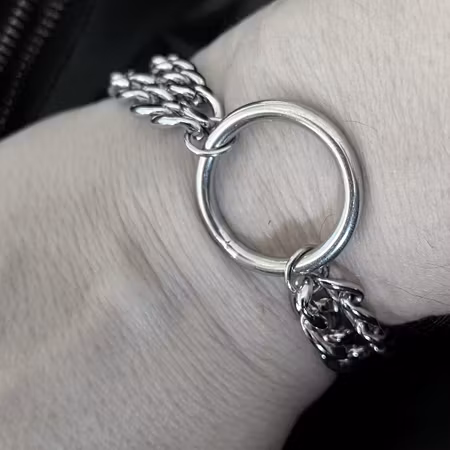 Urban Cuff – Dubbelt Cuban Chain Armband | O-ring T-bar Rostfritt Stål