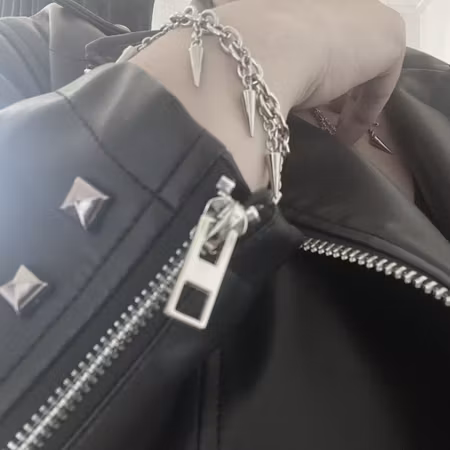 Spikefall Cuff – Grovt Kedjearmband med Spikes | Rostfritt Stål 304