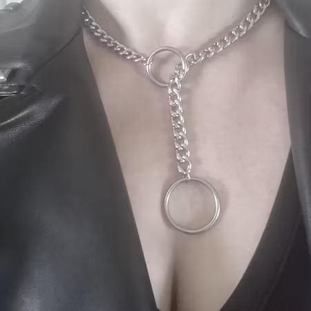 Lockdown – Choker Rostfritt Stål med Dubbel O-Ring & Y-Kedja