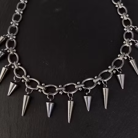Spike Choker - Choker Halsband med 13 Spikes i Rostfritt Stål