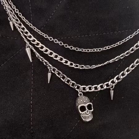 REBEL SKULL - Väskkedja i trippelkedja