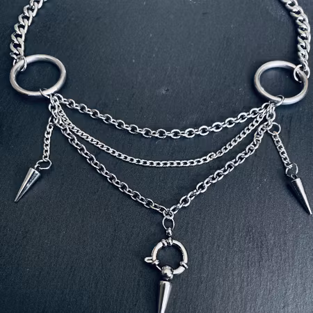 Spike Rack – Halsband med Spikes & Dubbla Kedjor | Rostfritt Stål