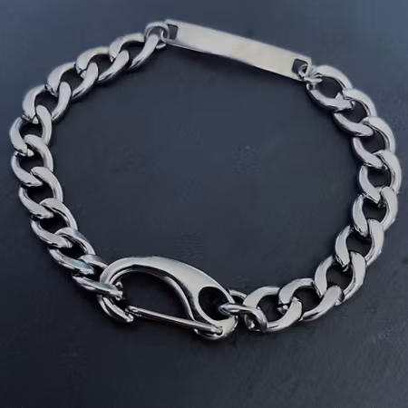 CHAIN ID - Chunky Armband i Rostfritt Stål | Pansarlänk med ID-platta