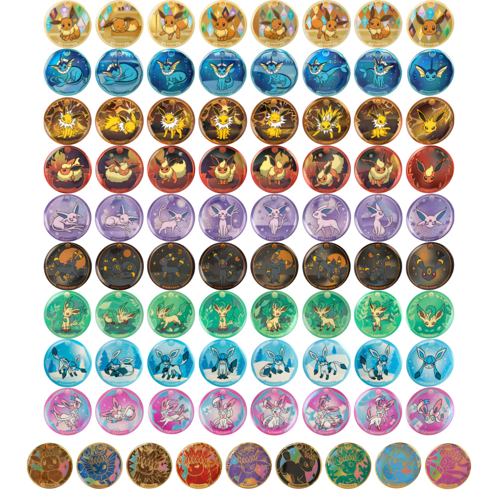 Pokemon Kinesisk Crystal Gathering Badge Set