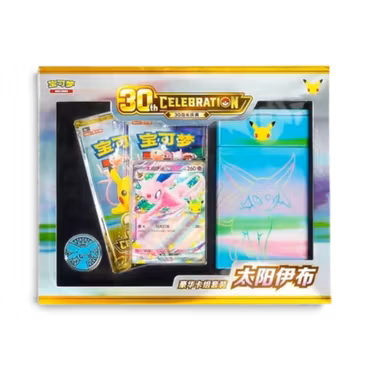 Pokemon 30th Anniversary- Espeon Deluxe Card Deck Set (Kinesisk)