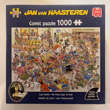 Jan van Haasteren, "Ludo Battle", 1000 bitar (Begagnat Pussel)