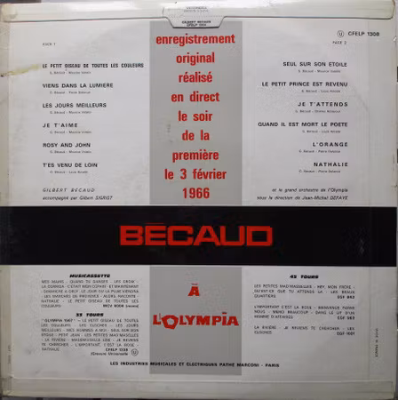 Gilbert Bécaud – Bécaud À L'Olympia