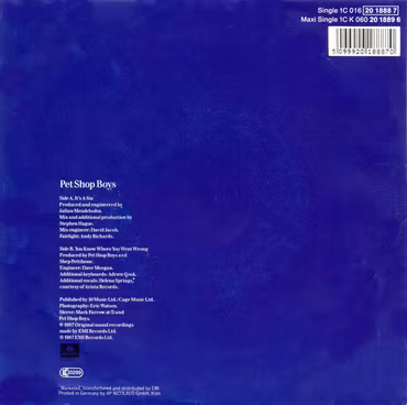 Pet Shop Boys – It's A Sin