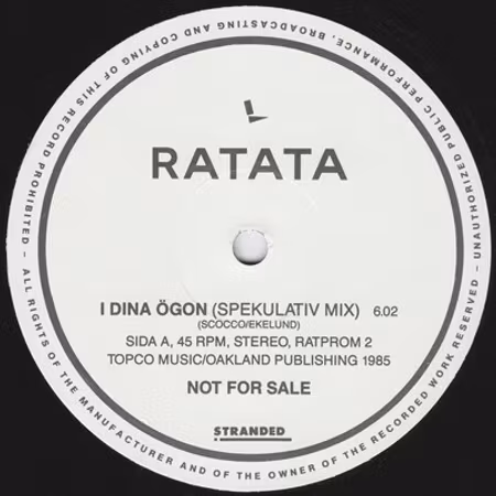 Ratata – I Dina Ögon Vinyl, (Spekulativ Mix) 12", Promo