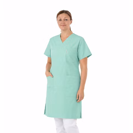 Mintgrön klänning i mjuk polyester och bomullsblandning | TK Design