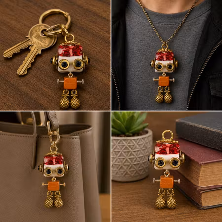Steampunk Minibot - Ruby Redhead