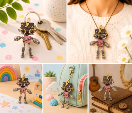 Steampunk Minibot - Lady Tick Tock